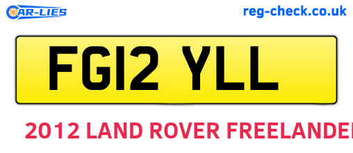 FG12YLL are the vehicle registration plates.
