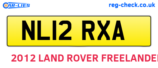 NL12RXA are the vehicle registration plates.