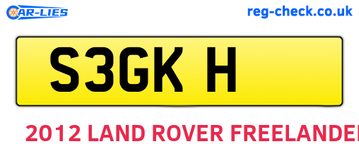 S3GKH are the vehicle registration plates.