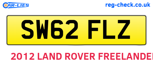 SW62FLZ are the vehicle registration plates.