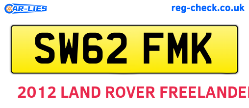 SW62FMK are the vehicle registration plates.