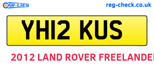 YH12KUS are the vehicle registration plates.