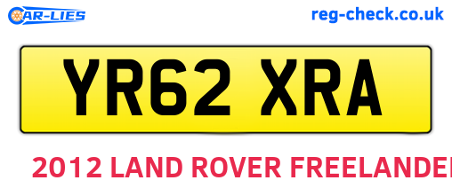 YR62XRA are the vehicle registration plates.