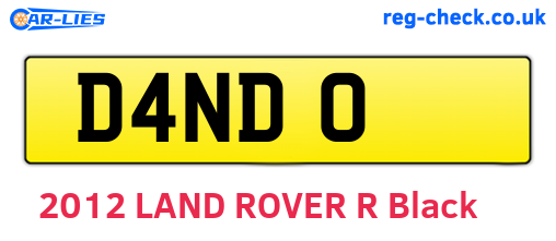 D4NDO are the vehicle registration plates.