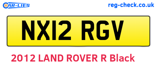 NX12RGV are the vehicle registration plates.