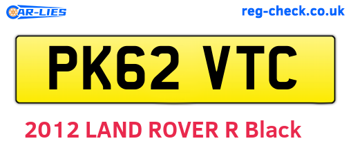 PK62VTC are the vehicle registration plates.