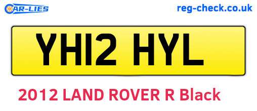 YH12HYL are the vehicle registration plates.