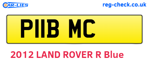P11BMC are the vehicle registration plates.