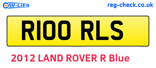 R100RLS are the vehicle registration plates.