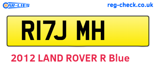 R17JMH are the vehicle registration plates.