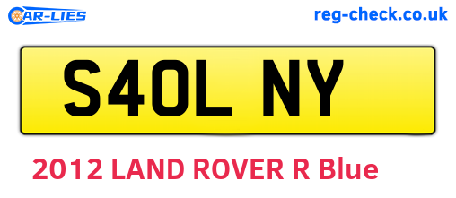 S40LNY are the vehicle registration plates.