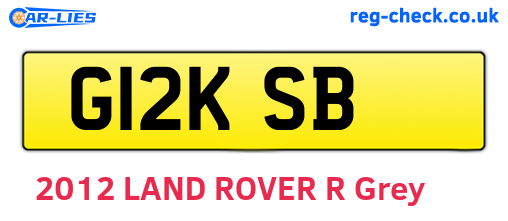 G12KSB are the vehicle registration plates.