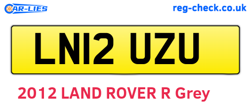 LN12UZU are the vehicle registration plates.