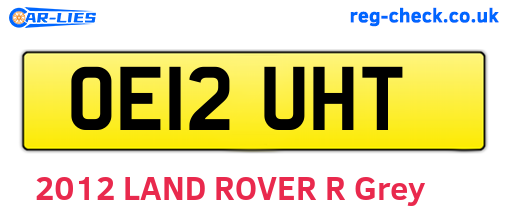 OE12UHT are the vehicle registration plates.