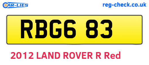 RBG683 are the vehicle registration plates.
