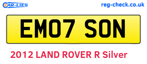 EM07SON are the vehicle registration plates.