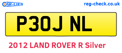 P30JNL are the vehicle registration plates.
