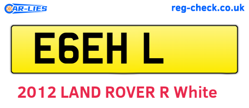 E6EHL are the vehicle registration plates.