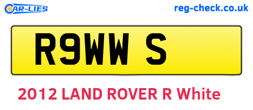 R9WWS are the vehicle registration plates.