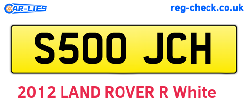 S500JCH are the vehicle registration plates.