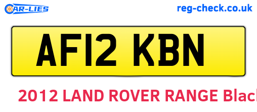 AF12KBN are the vehicle registration plates.