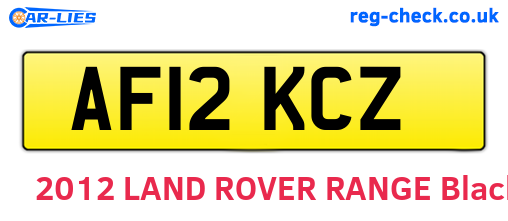 AF12KCZ are the vehicle registration plates.