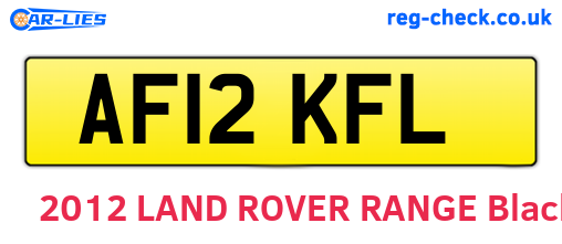 AF12KFL are the vehicle registration plates.