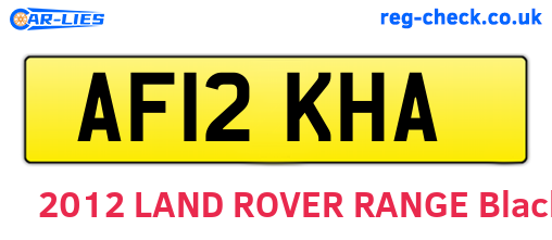 AF12KHA are the vehicle registration plates.