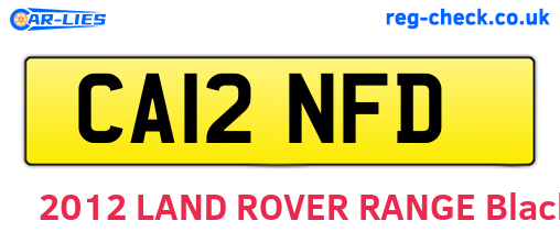 CA12NFD are the vehicle registration plates.