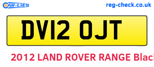 DV12OJT are the vehicle registration plates.