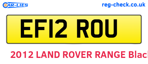 EF12ROU are the vehicle registration plates.