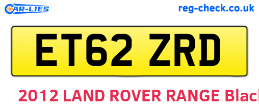 ET62ZRD are the vehicle registration plates.