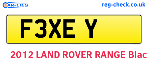 F3XEY are the vehicle registration plates.