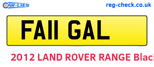 FA11GAL are the vehicle registration plates.