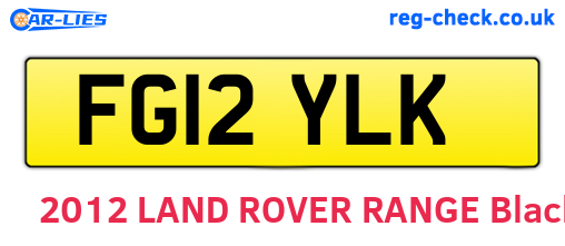 FG12YLK are the vehicle registration plates.