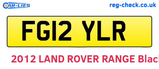 FG12YLR are the vehicle registration plates.