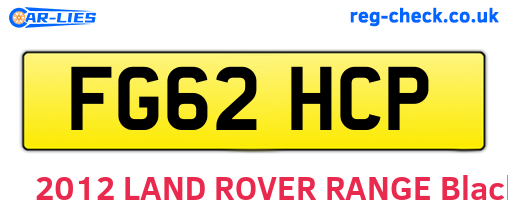 FG62HCP are the vehicle registration plates.