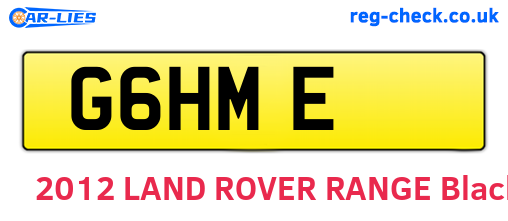G6HME are the vehicle registration plates.