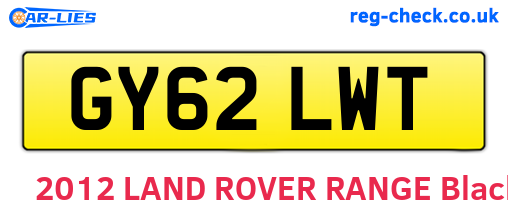 GY62LWT are the vehicle registration plates.