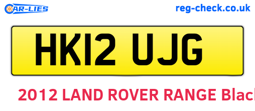 HK12UJG are the vehicle registration plates.
