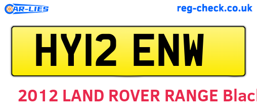 HY12ENW are the vehicle registration plates.