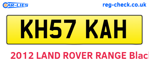 KH57KAH are the vehicle registration plates.
