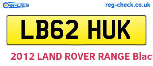 LB62HUK are the vehicle registration plates.