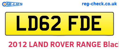 LD62FDE are the vehicle registration plates.