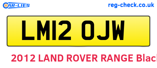 LM12OJW are the vehicle registration plates.