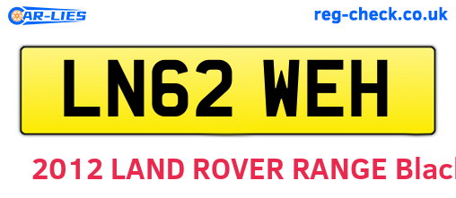 LN62WEH are the vehicle registration plates.