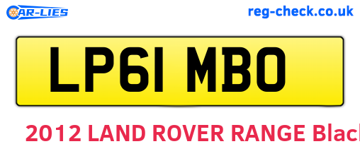 LP61MBO are the vehicle registration plates.