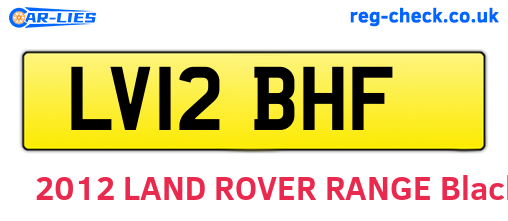 LV12BHF are the vehicle registration plates.