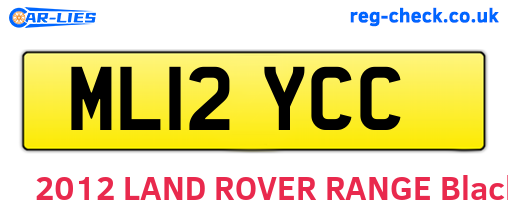 ML12YCC are the vehicle registration plates.