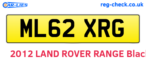 ML62XRG are the vehicle registration plates.